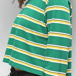 Striped Crop Long Sleeve T-Shirt